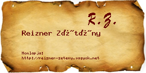 Reizner Zétény névjegykártya